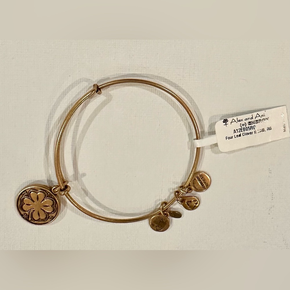 Alex and Ani Gold Four Leaf Clover Bracelet